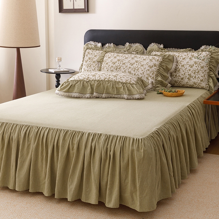 91家纺网 家纺一手货源 找家纺 菊上家纺 2026新品全棉纯棉水洗加厚云柔系列四件套 清雅