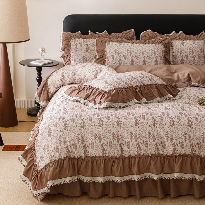 91家纺网 家纺一手货源 找家纺 菊上家纺 2026新品全棉纯棉水洗加厚云柔系列四件套 序语