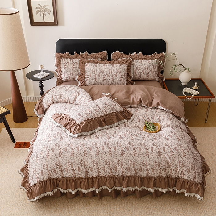 91家纺网 家纺一手货源 找家纺 菊上家纺 2026新品全棉纯棉水洗加厚云柔系列四件套 序语