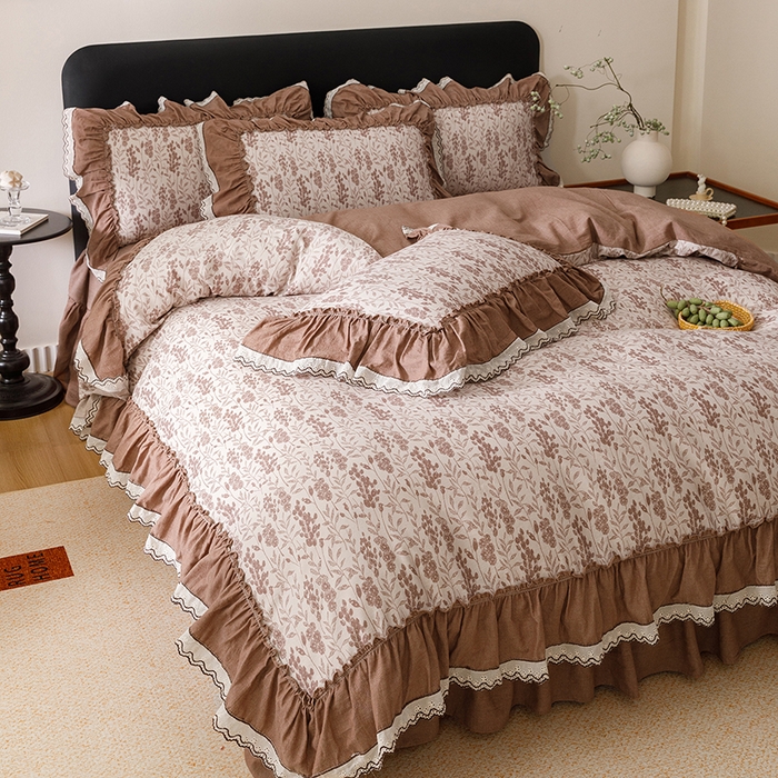 91家纺网 家纺一手货源 找家纺 菊上家纺 2026新品全棉纯棉水洗加厚云柔系列四件套 序语