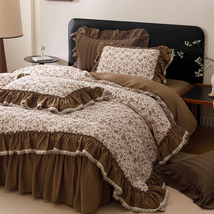 91家纺网 家纺一手货源 找家纺 菊上家纺 2026新品全棉纯棉水洗加厚云柔系列四件套 莫言