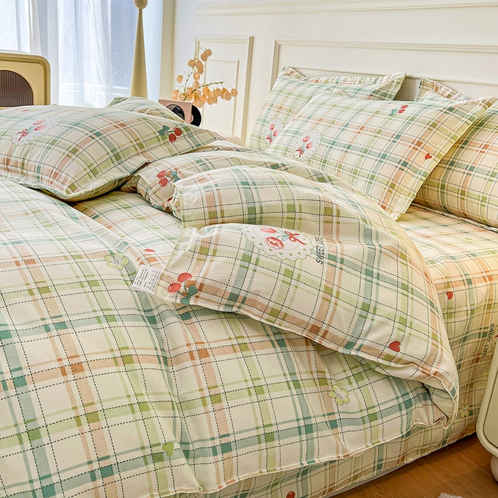 91家纺网 家纺一手货源 找家纺 沐珩家纺 2026新款植物羊绒加厚四件套单被套 甜梦格