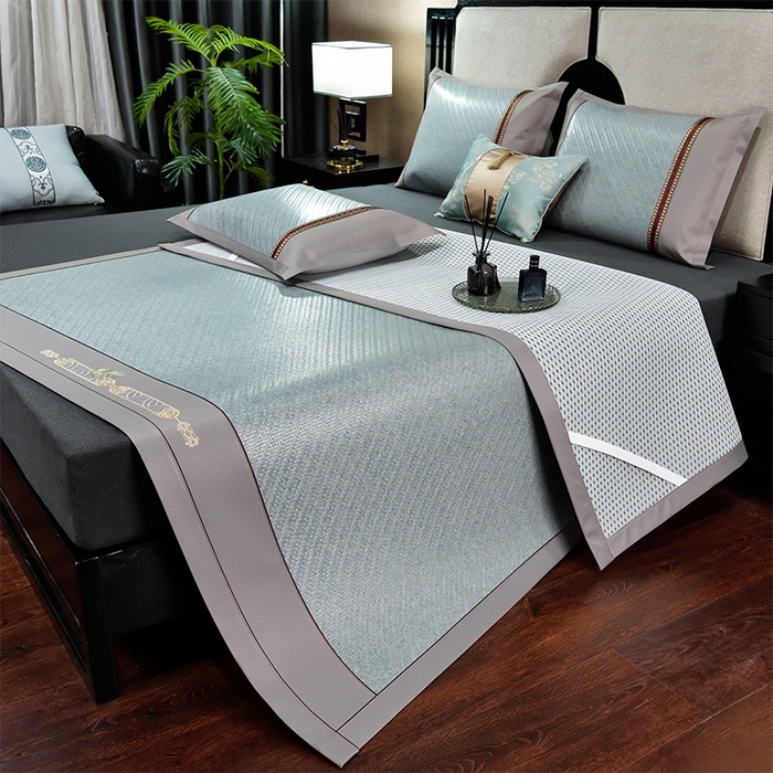 小牛席业 2026新款野山藤草席（直筒发货）凉席藤席冰藤席冰丝席竹席凉席空调席草席 野山藤草席（冰蓝）