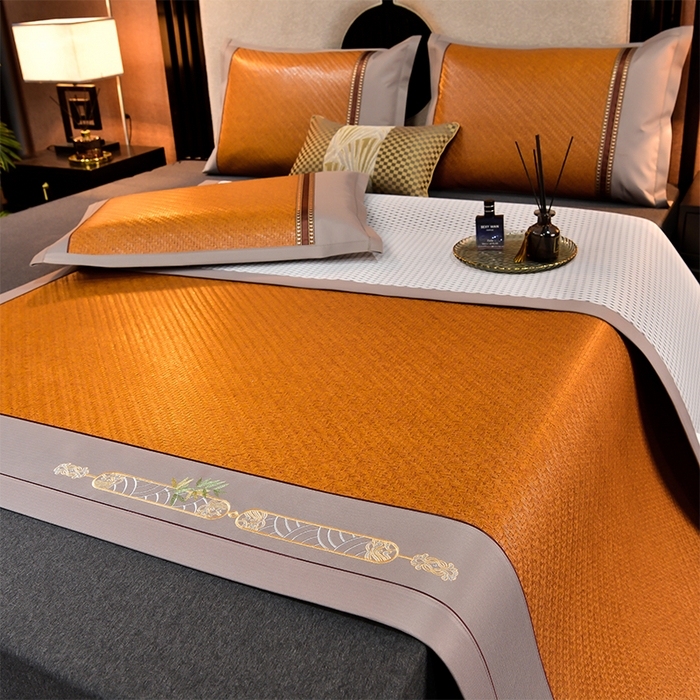 91家纺网 家纺一手货源 找家纺 小牛席业 2026新款野山藤草席（直筒发货）凉席藤席冰藤席冰丝席竹席凉席空调席草席 野山藤草席（红棕）