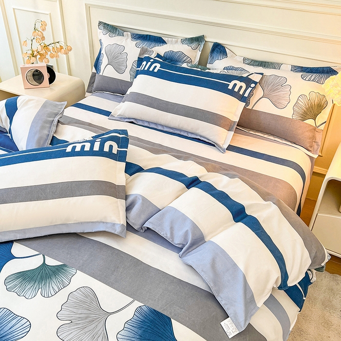 91家纺网 家纺一手货源 找家纺 沐珩家纺 2026新款植物羊绒加厚四件套单被套 杏叶声声