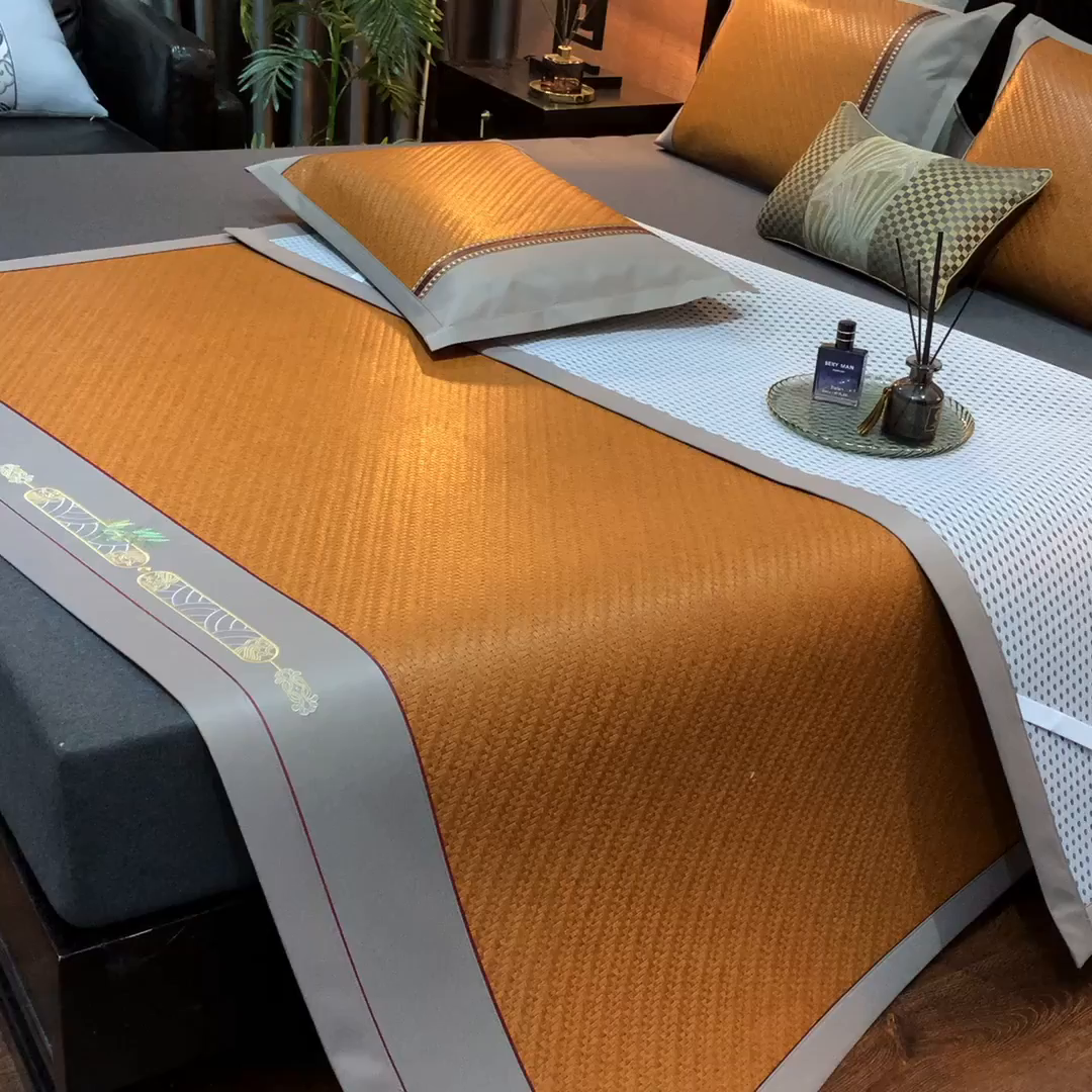 91家纺网 家纺一手货源 找家纺 小牛席业 2026新款野山藤草席（直筒发货）凉席藤席冰藤席冰丝席竹席凉席空调席草席 野山藤草席（红棕）