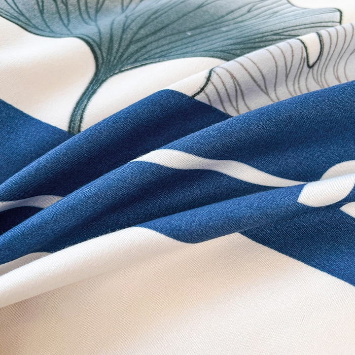 91家纺网 家纺一手货源 找家纺 沐珩家纺 2026新款植物羊绒加厚四件套单被套 杏叶声声