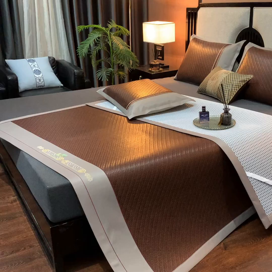 91家纺网 家纺一手货源 找家纺 小牛席业 2026新款野山藤草席（直筒发货）凉席藤席冰藤席冰丝席竹席凉席空调席草席 野山藤草席（黑咖）