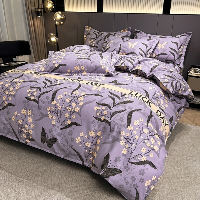 91家纺网 家纺一手货源 找家纺 沐珩家纺 2026新款植物羊绒加厚四件套单被套 幸运日