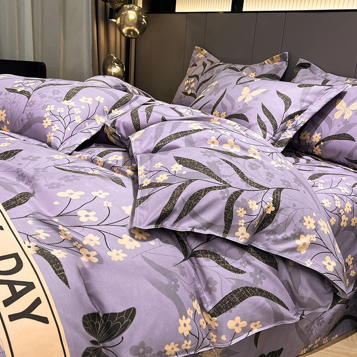 91家纺网 家纺一手货源 找家纺 沐珩家纺 2026新款植物羊绒加厚四件套单被套 幸运日