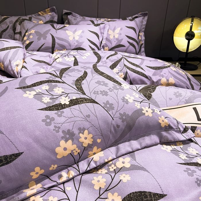 91家纺网 家纺一手货源 找家纺 沐珩家纺 2026新款植物羊绒加厚四件套单被套 幸运日