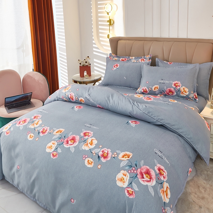 91家纺网 家纺一手货源 找家纺 沐珩家纺 2026新款植物羊绒加厚四件套单被套 雅颂