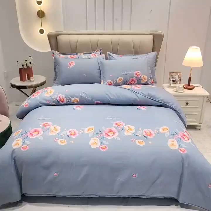 91家纺网 家纺一手货源 找家纺 沐珩家纺 2026新款植物羊绒加厚四件套单被套 雅颂