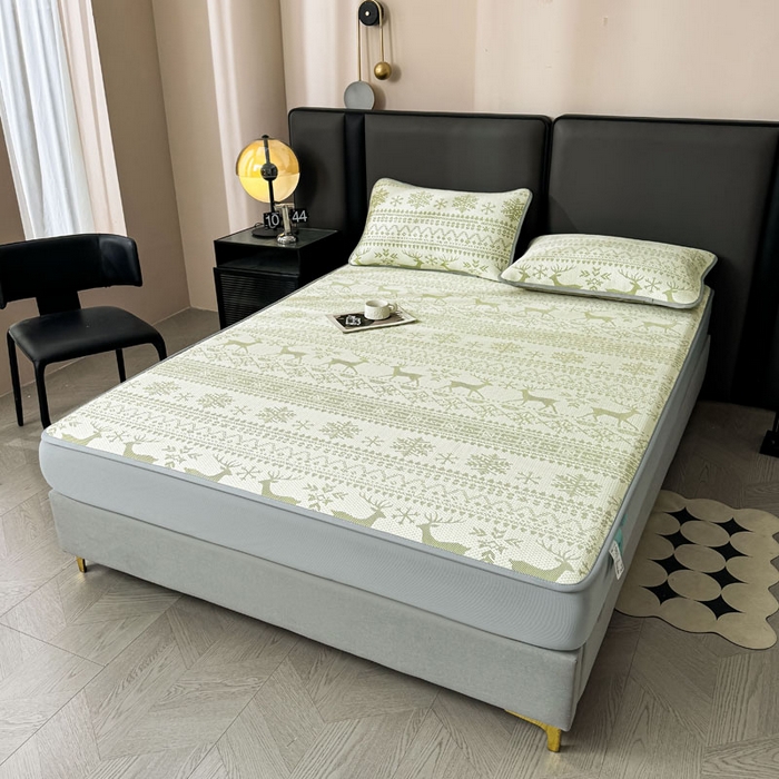 91家纺网 家纺一手货源 找家纺 （总）凯罗 2026新款凉豆豆简约时尚风凉感豆豆凉席床席床笠-床笠款