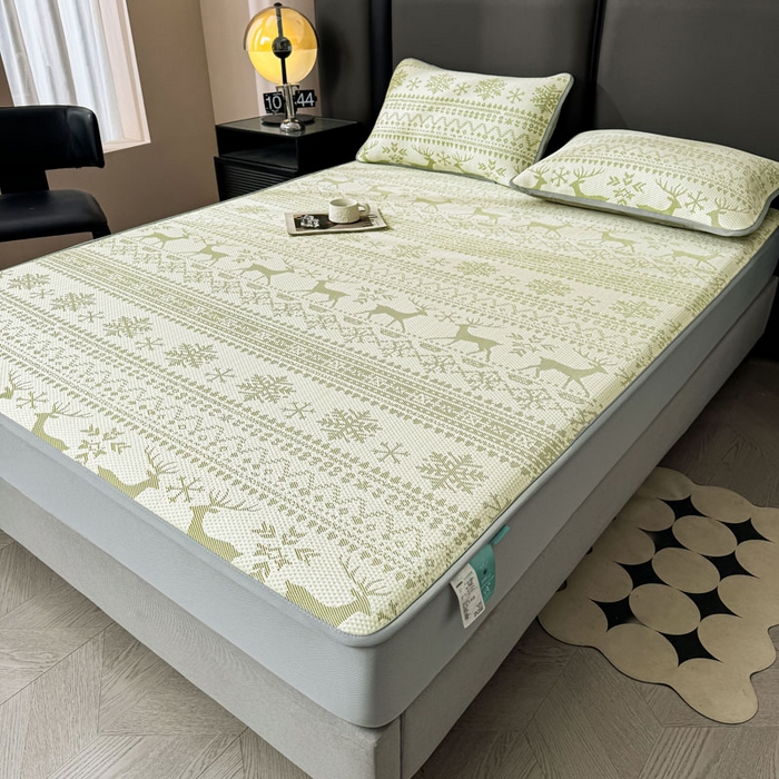 91家纺网 家纺一手货源 找家纺 （总）凯罗 2026新款凉豆豆简约时尚风凉感豆豆凉席床席床笠-床笠款