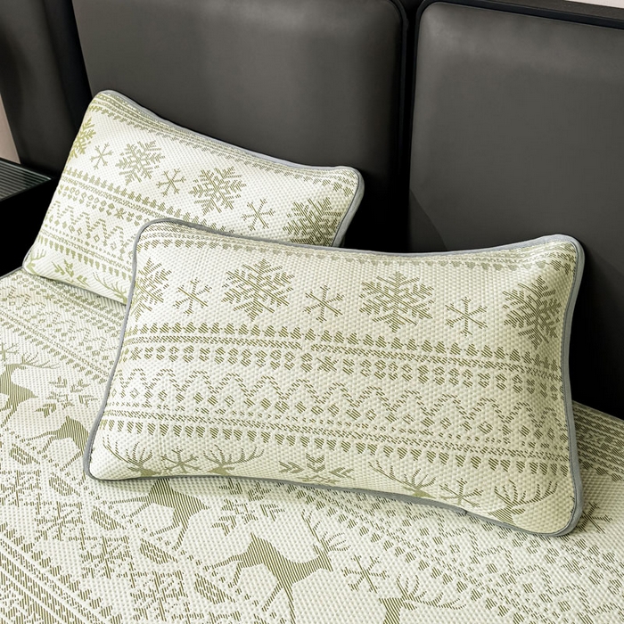 91家纺网 家纺一手货源 找家纺 （总）凯罗 2026新款凉豆豆简约时尚风凉感豆豆凉席床席床笠-床笠款