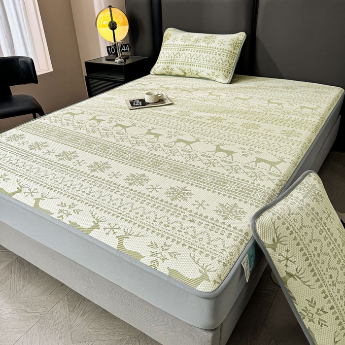 91家纺网 家纺一手货源 找家纺 （总）凯罗 2026新款凉豆豆简约时尚风凉感豆豆凉席床席床笠-床笠款