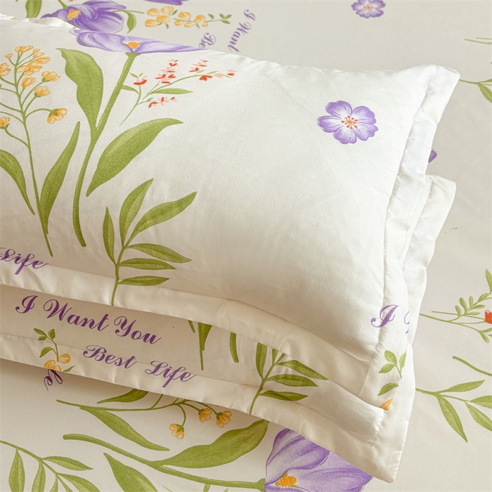 91家纺网 家纺一手货源 找家纺 沐珩家纺 2026新款植物羊绒加厚四件套单被套 幽境花开