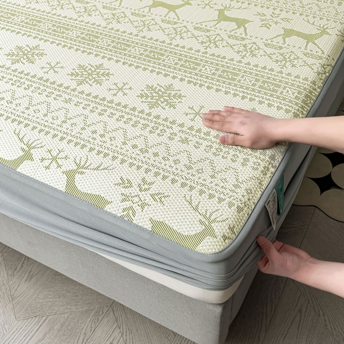 91家纺网 家纺一手货源 找家纺 （总）凯罗 2026新款凉豆豆简约时尚风凉感豆豆凉席床席床笠-床笠款