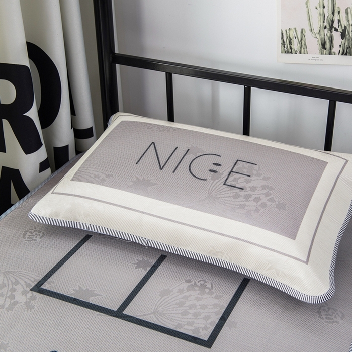 91家纺网 家纺一手货源 找家纺 宅部落 2026新款学生冰丝席单人宿舍席子凉席 Nice life灰