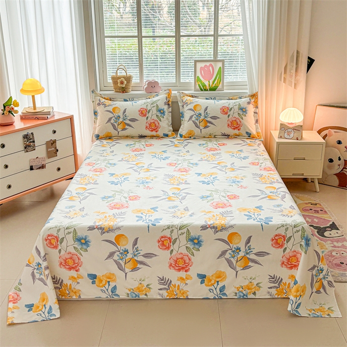 91家纺网 家纺一手货源 找家纺 沐珩家纺 2026新款植物羊绒加厚四件套单被套 幽幽花香