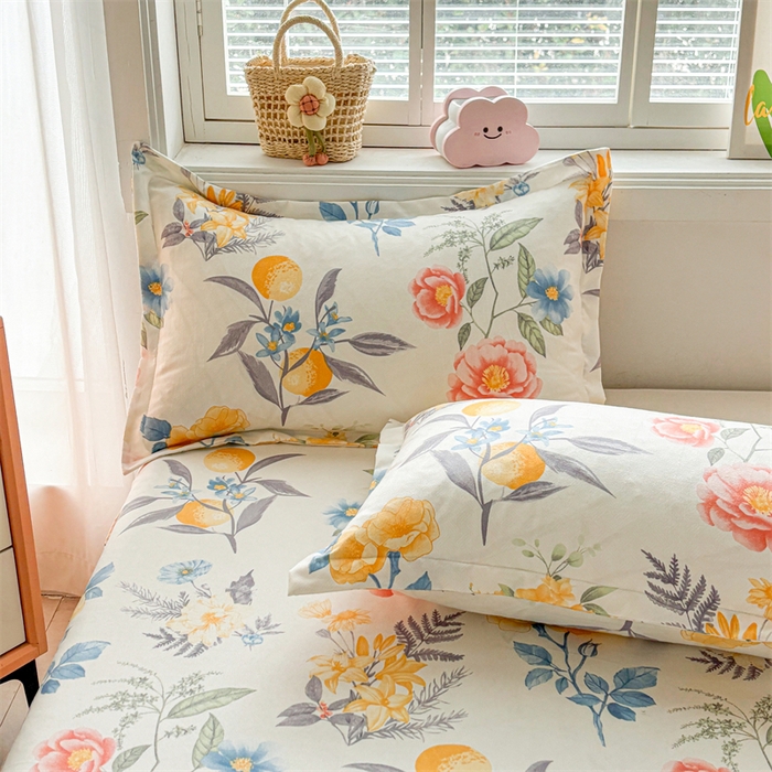 91家纺网 家纺一手货源 找家纺 沐珩家纺 2026新款植物羊绒加厚四件套单被套 幽幽花香