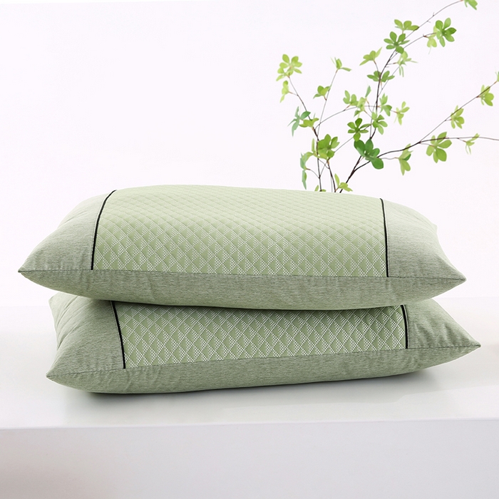 91家纺网 家纺一手货源 找家纺 小牛席业 2026新款7D小三角按摩-冷感豆豆【荞麦枕】夏凉枕夏凉枕夏天凉枕头竹枕头冰丝枕套藤枕头冰藤枕记忆枕 7D小三角按摩-冷感豆豆【荞麦枕】（绿色）