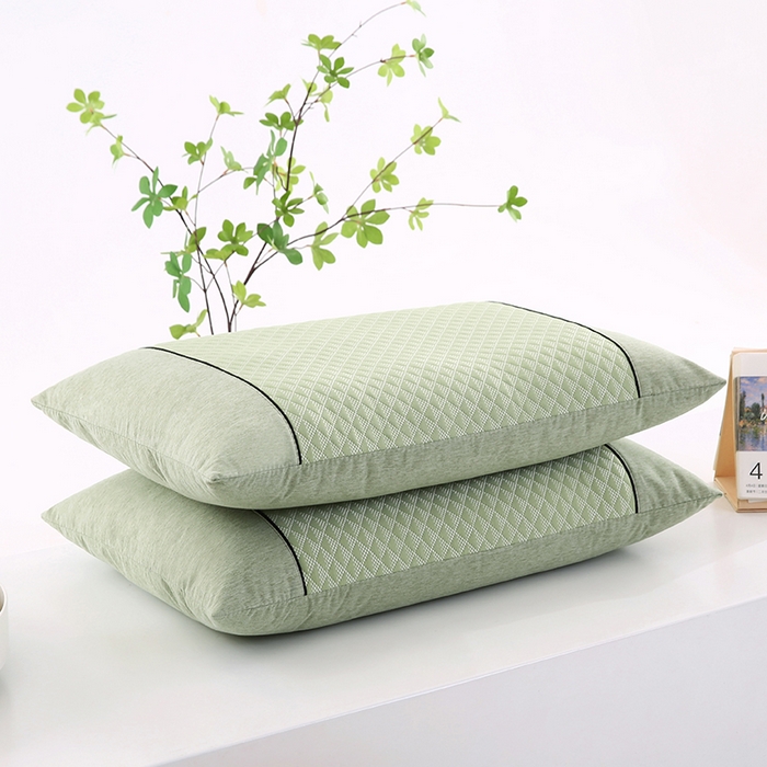 91家纺网 家纺一手货源 找家纺 小牛席业 2026新款7D小三角按摩-冷感豆豆【荞麦枕】夏凉枕夏凉枕夏天凉枕头竹枕头冰丝枕套藤枕头冰藤枕记忆枕 7D小三角按摩-冷感豆豆【荞麦枕】（绿色）