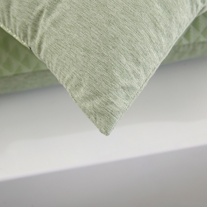 91家纺网 家纺一手货源 找家纺 小牛席业 2026新款7D小三角按摩-冷感豆豆【荞麦枕】夏凉枕夏凉枕夏天凉枕头竹枕头冰丝枕套藤枕头冰藤枕记忆枕 7D小三角按摩-冷感豆豆【荞麦枕】（绿色）