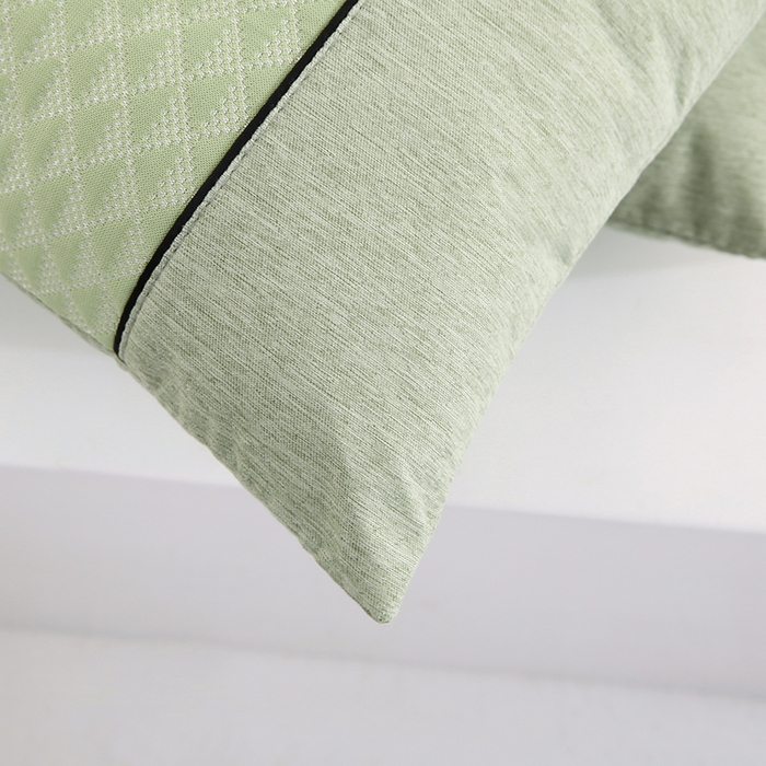 91家纺网 家纺一手货源 找家纺 小牛席业 2026新款7D小三角按摩-冷感豆豆【荞麦枕】夏凉枕夏凉枕夏天凉枕头竹枕头冰丝枕套藤枕头冰藤枕记忆枕 7D小三角按摩-冷感豆豆【荞麦枕】（绿色）