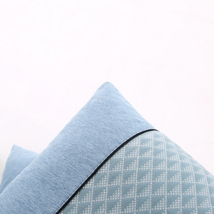 91家纺网 家纺一手货源 找家纺 小牛席业 2026新款7D小三角按摩-冷感豆豆【荞麦枕】夏凉枕夏凉枕夏天凉枕头竹枕头冰丝枕套藤枕头冰藤枕记忆枕 7D小三角按摩-冷感豆豆【荞麦枕】（蓝色）