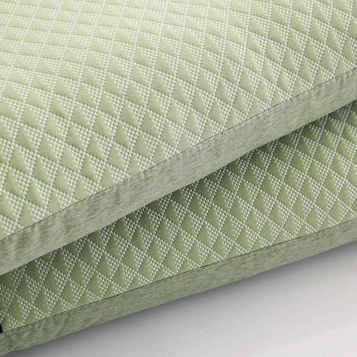 91家纺网 家纺一手货源 找家纺 小牛席业 2026新款7D小三角按摩-冷感豆豆【荞麦枕】夏凉枕夏凉枕夏天凉枕头竹枕头冰丝枕套藤枕头冰藤枕记忆枕 7D小三角按摩-冷感豆豆【荞麦枕】（绿色）