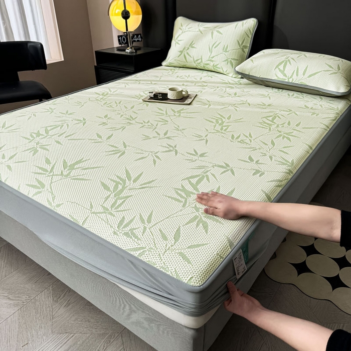 91家纺网 家纺一手货源 找家纺 （总）凯罗 2026新款凉豆豆简约时尚风凉感豆豆凉席床席床笠-床笠款