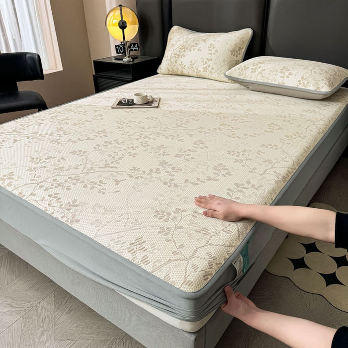 91家纺网 家纺一手货源 找家纺 （总）凯罗 2026新款凉豆豆简约时尚风凉感豆豆凉席床席床笠-床笠款