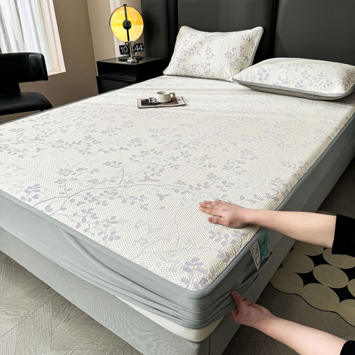 91家纺网 家纺一手货源 找家纺 （总）凯罗 2026新款凉豆豆简约时尚风凉感豆豆凉席床席床笠-床笠款