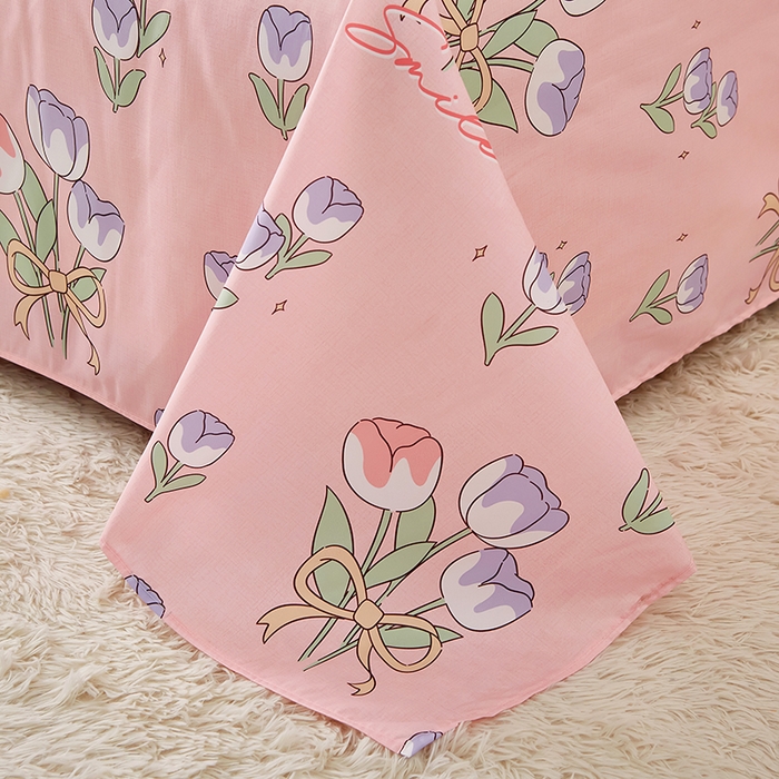 91家纺网 家纺一手货源 找家纺 沐珩家纺 2026新款植物羊绒加厚四件套单被套 紫色浪漫