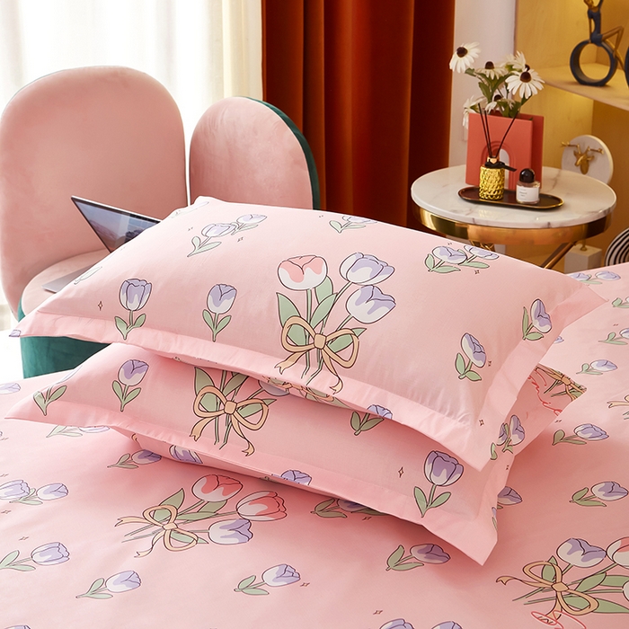 91家纺网 家纺一手货源 找家纺 沐珩家纺 2026新款植物羊绒加厚四件套单被套 紫色浪漫