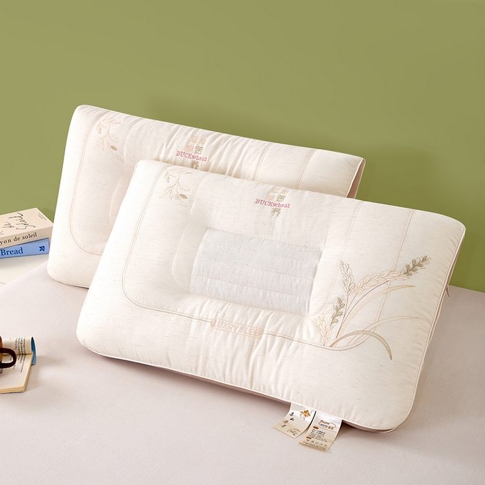 91家纺网 家纺一手货源 找家纺 （总）浩宇家纺 2026新款亚麻苦荞枕枕皮枕壳枕头枕芯舒适定型款成人家用2611