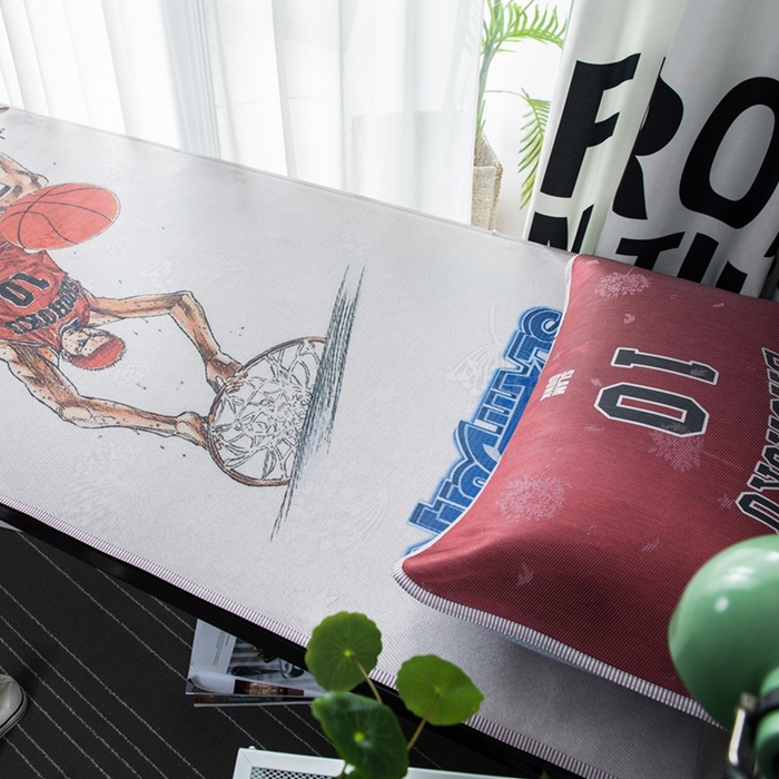 91家纺网 家纺一手货源 找家纺 宅部落 2026新款学生冰丝席单人宿舍席子凉席 大灌篮