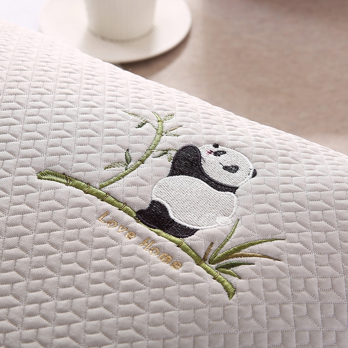 91家纺网 家纺一手货源 找家纺 小牛席业 2026新款爱家熊猫冷感豆豆夏凉枕套系列凉枕套凉枕套冰丝枕套藤枕套冰藤枕套冰丝枕套竹枕套凉席枕套豆豆 米色