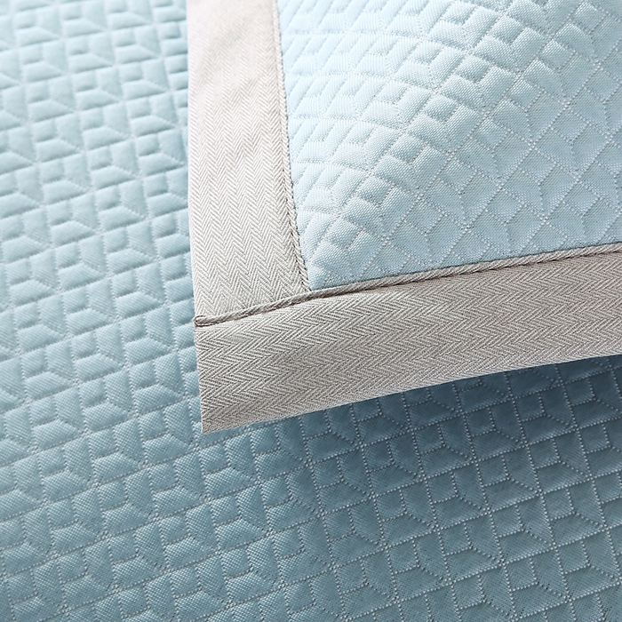 91家纺网 家纺一手货源 找家纺 小牛席业 2026新款爱家熊猫冷感豆豆夏凉枕套系列凉枕套凉枕套冰丝枕套藤枕套冰藤枕套冰丝枕套竹枕套凉席枕套豆豆 蓝色