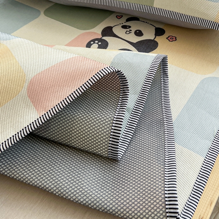 91家纺网 家纺一手货源 找家纺 宅部落 2026新款学生冰丝席单人宿舍席子凉席 大熊猫