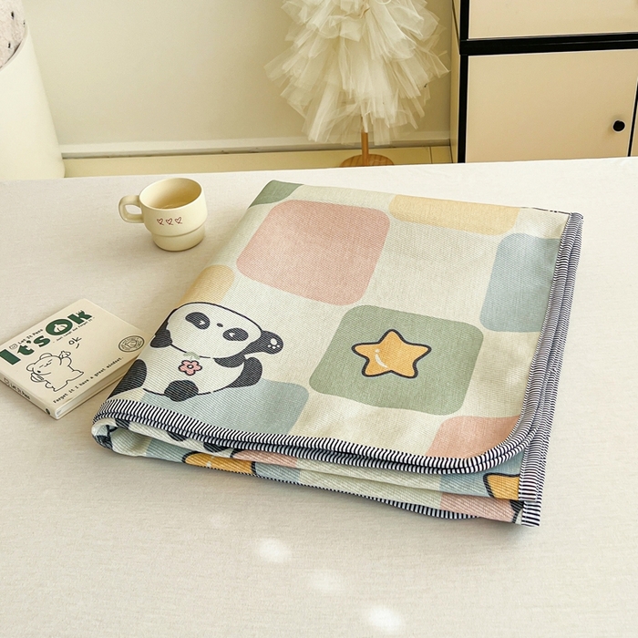 91家纺网 家纺一手货源 找家纺 宅部落 2026新款学生冰丝席单人宿舍席子凉席 大熊猫