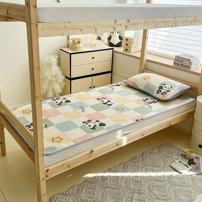 91家纺网 家纺一手货源 找家纺 宅部落 2026新款学生冰丝席单人宿舍席子凉席 大熊猫