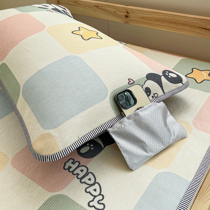 91家纺网 家纺一手货源 找家纺 宅部落 2026新款学生冰丝席单人宿舍席子凉席 大熊猫