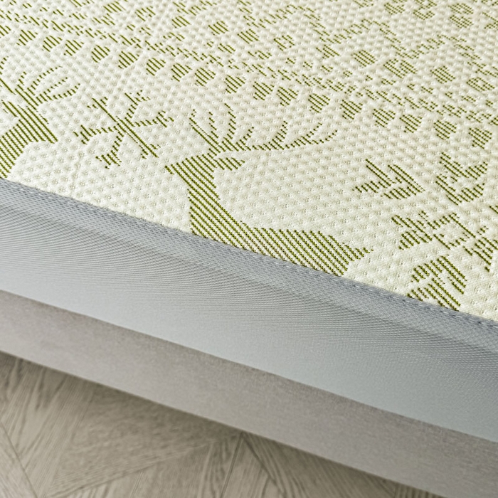 91家纺网 家纺一手货源 找家纺 凯罗 2026新款凉豆豆简约时尚风凉感豆豆凉席床席床笠-床笠款 鹿漫漫-薄荷绿