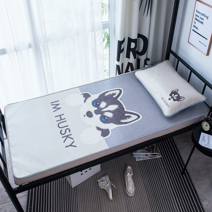 宅部落 2026新款学生冰丝席单人宿舍席子凉席 哈士奇