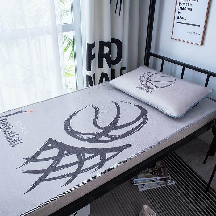 91家纺网 家纺一手货源 找家纺 宅部落 2026新款学生冰丝席单人宿舍席子凉席 篮球冠军