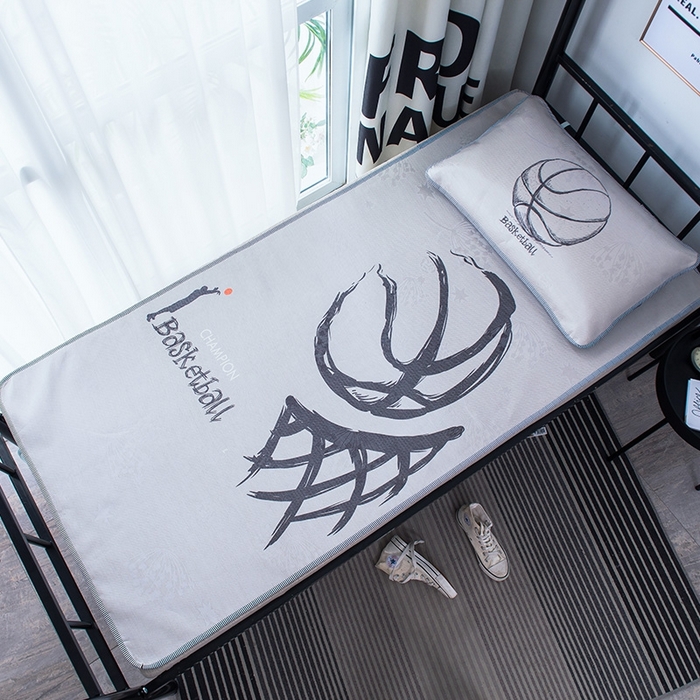 91家纺网 家纺一手货源 找家纺 宅部落 2026新款学生冰丝席单人宿舍席子凉席 篮球冠军