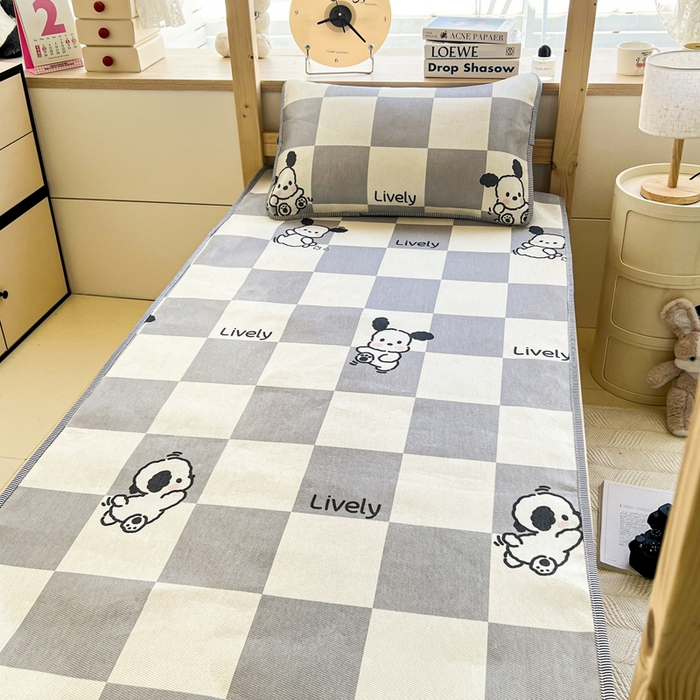 91家纺网 家纺一手货源 找家纺 宅部落 2026新款学生冰丝席单人宿舍席子凉席 乐活汪汪